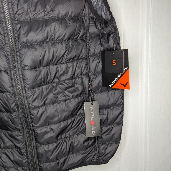 NWT Reversible Hawke & Co Quilted Nylon Vest in Graphite Men's Small - Picture 2 of 7